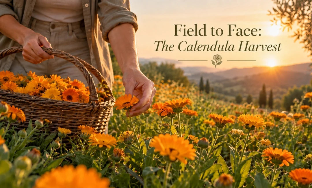 It is calendula harvest time. See how Sunshine Botanicals carries intention from the field into small-batch formulation—and why calendula is a trusted botanical for skin that feels dry, sensitive, or seasonally stressed.